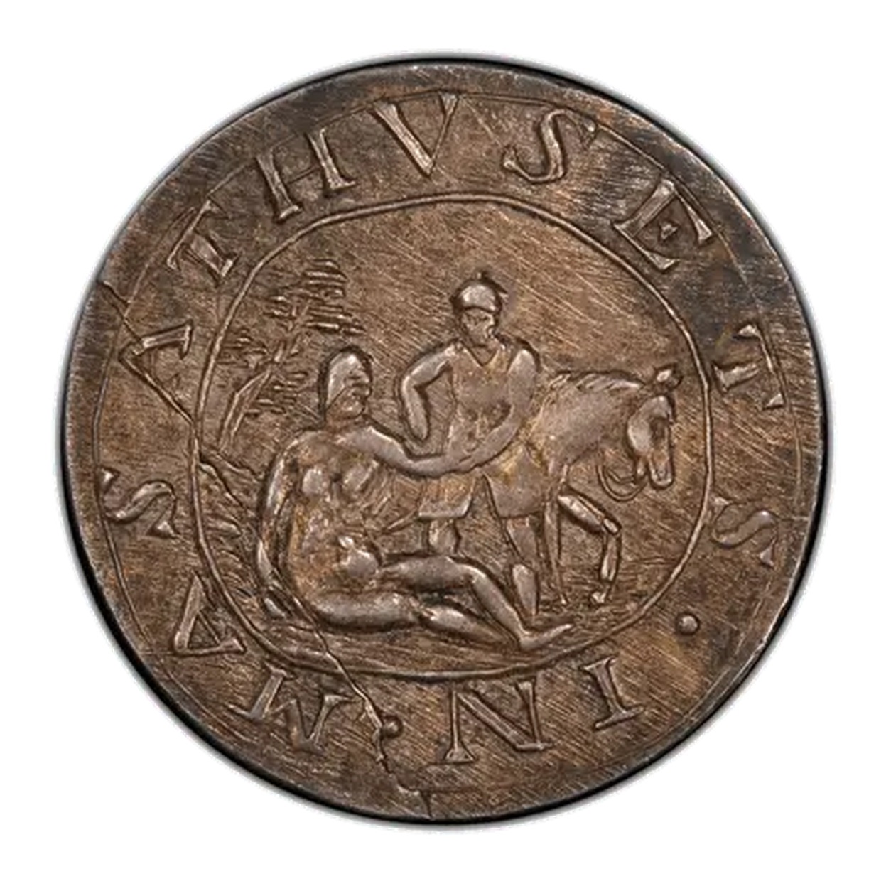 Colonial-style copy and fantasy reference pair obverse