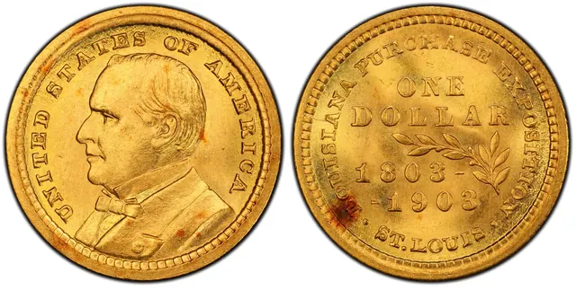 1903 G$1 LA Purch-McKinley obverse and reverse thumbnail