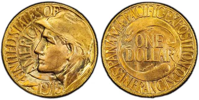 1915-S G$1 Panama-Pacific obverse and reverse thumbnail