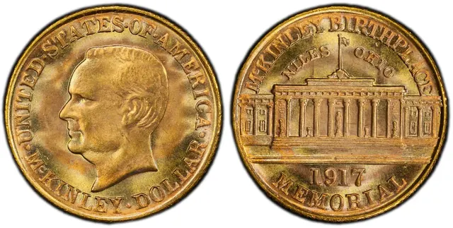 1917 G$1 McKinley obverse and reverse thumbnail
