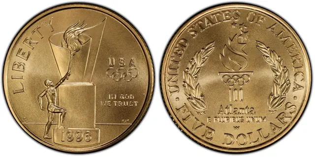 1996-W $5 Cauldron obverse and reverse thumbnail