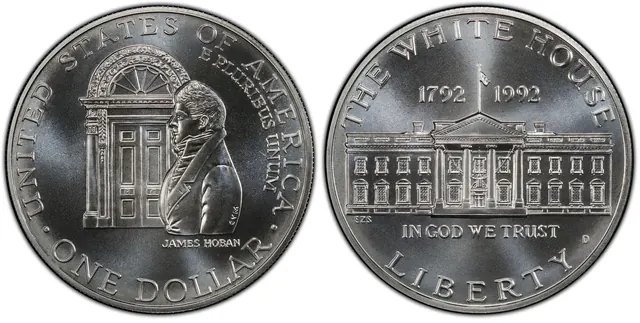 1992-D $1 White House obverse and reverse thumbnail