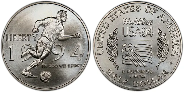 1994-D 50C World Cup obverse and reverse thumbnail