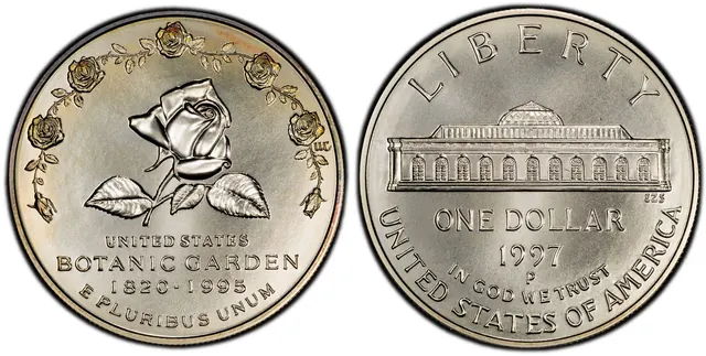 1997-P $1 Botanical obverse and reverse thumbnail