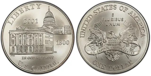 2001-P $1 Capitol Visitor obverse and reverse thumbnail
