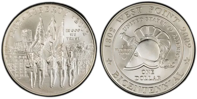 2002-W $1 West Point obverse and reverse thumbnail