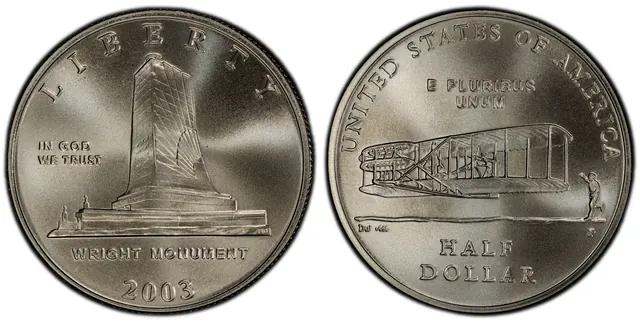 2003-P 50C First Flight obverse and reverse thumbnail