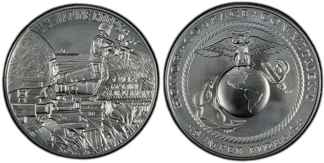 2005-P $1 Marine Corps obverse and reverse thumbnail