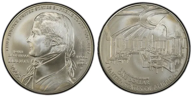2005-P $1 Marshall obverse and reverse thumbnail