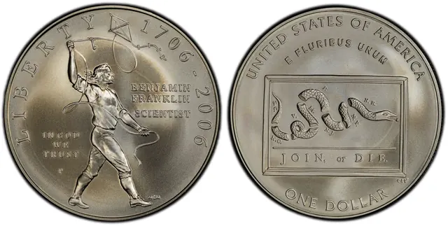 2006-P $1 Benjamin Franklin-Scientist obverse and reverse thumbnail