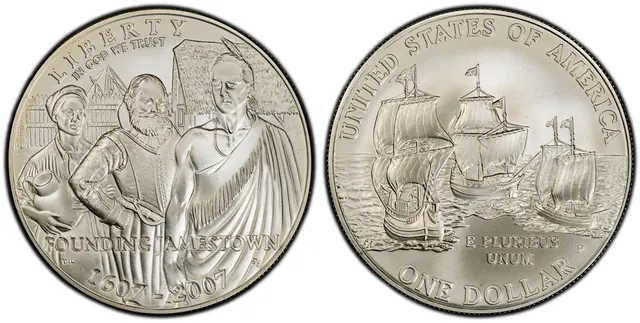 2007-P $1 Jamestown obverse and reverse thumbnail