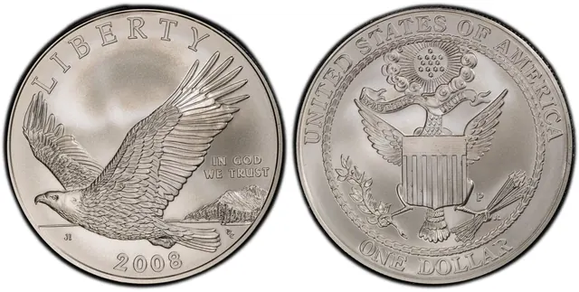 2008-P $1 Bald Eagle obverse and reverse thumbnail