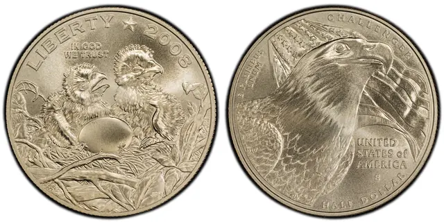 2008-S 50C Bald Eagle obverse and reverse thumbnail