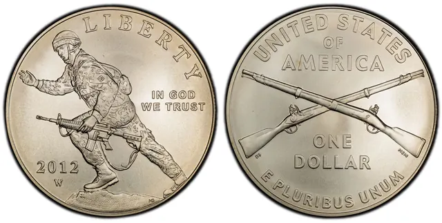 2012-W $1 Infantry obverse and reverse thumbnail