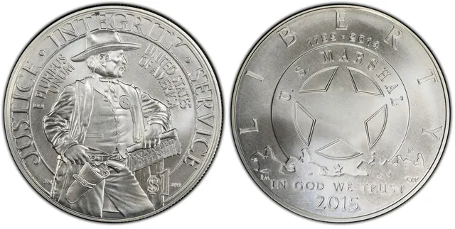 2015-P $1 U.S. Marshals Service obverse and reverse thumbnail
