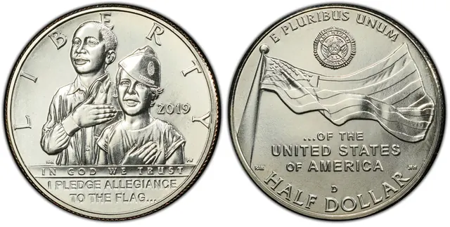 2019-D 50C American Legion 100th Ann obverse and reverse thumbnail