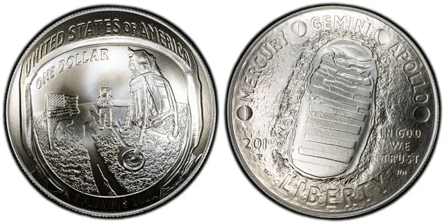 2019-P $1 Apollo 11 50th Anniversary obverse and reverse thumbnail