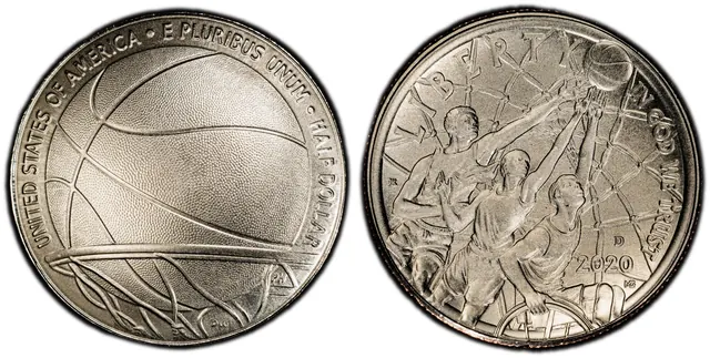 2020-D 50C Basketball Hall of Fame obverse and reverse thumbnail