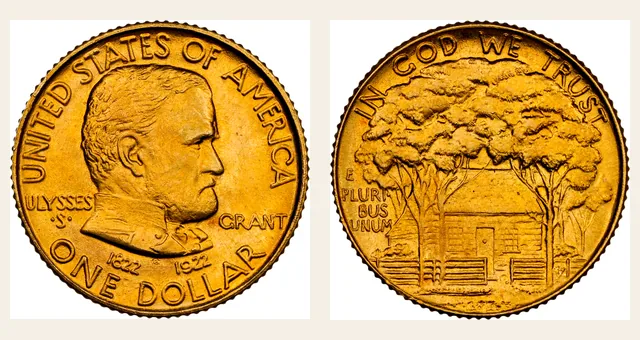 1922 G$1 Grant, No Star NGC obverse and reverse identification pair