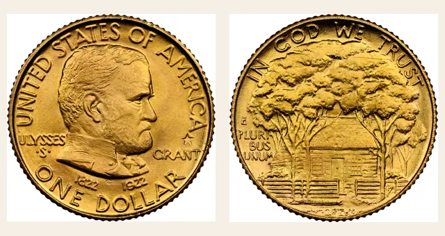 1922 G$1 Grant, Star NGC obverse and reverse identification pair