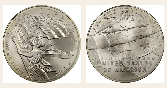 2012-P $1 Star-Spangled Banner NGC obverse and reverse identification pair
