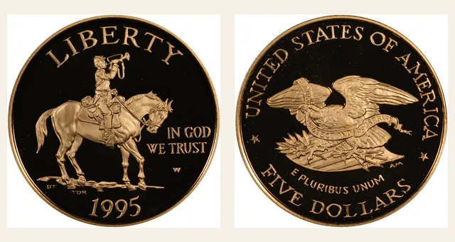 1995 W Civil War Battlefields $5 PF NGC obverse and reverse identification pair