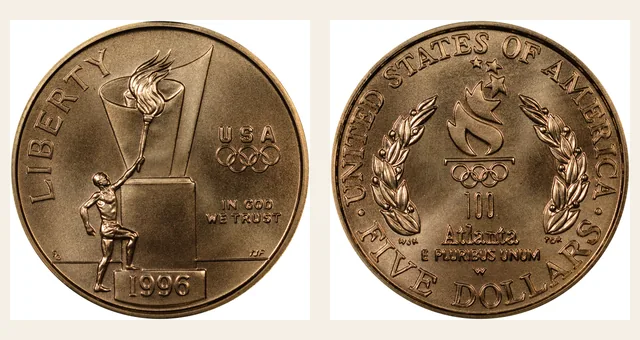 1996-W $5 Cauldron NGC obverse and reverse identification pair