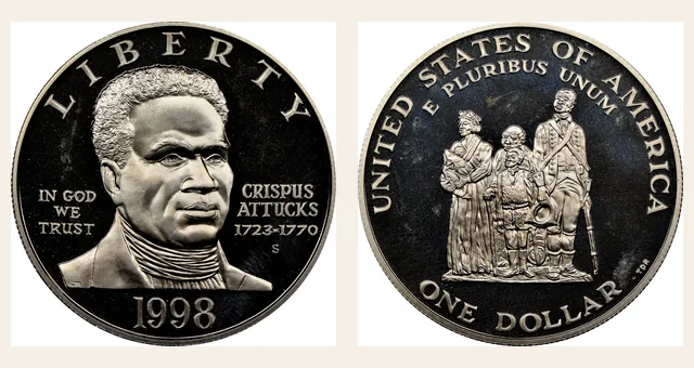 1998 S Black Patriots S$1 PF NGC obverse and reverse identification pair