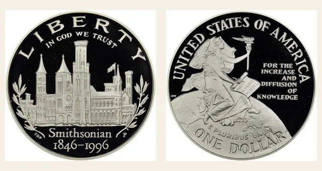1996 P Smithsonian Institution NGC obverse and reverse identification pair