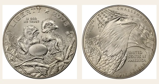 2008-S 50C Bald Eagle NGC obverse and reverse identification pair