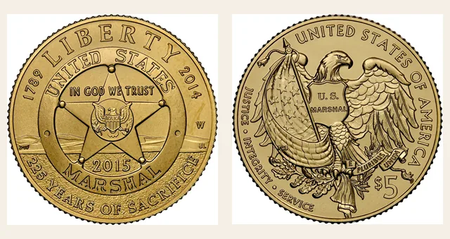 2015-W $5 U.S. Marshals Service NGC obverse and reverse identification pair