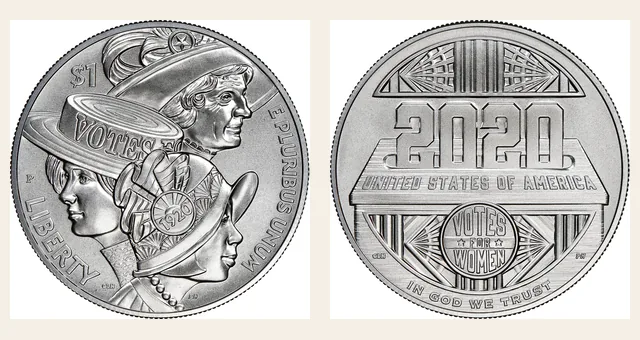 2020 P Women's Suffrage S$1 MS NGC obverse and reverse identification pair