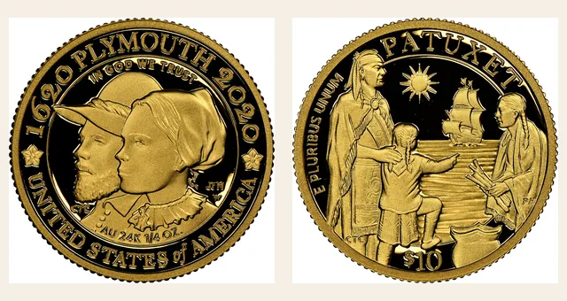 2020 W Mayflower Voyage $10 PF NGC obverse and reverse identification pair