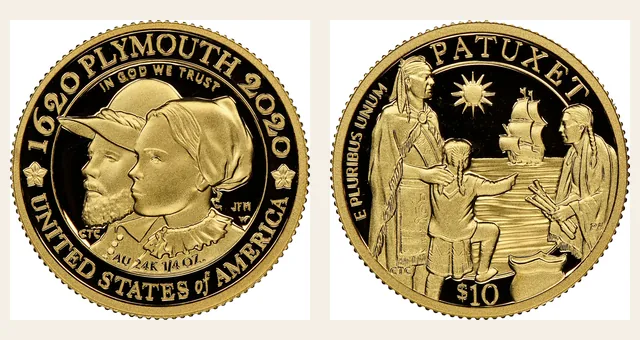2020 W Mayflower-us Set $10 PF NGC obverse and reverse identification pair