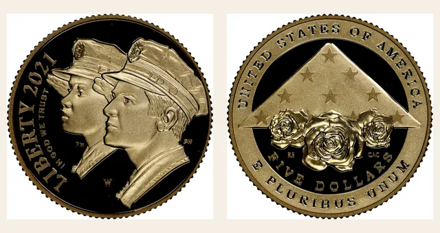 2021 W Law Enforcement $5 PF NGC obverse and reverse identification pair