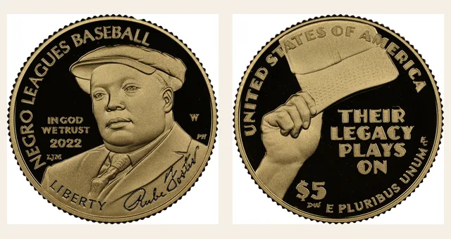 2022 W Negro Leagues Baseball $5 PF NGC obverse and reverse identification pair