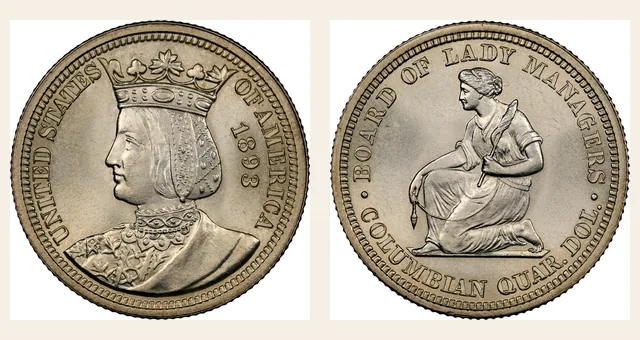 1893 25C Isabella NGC obverse and reverse identification pair