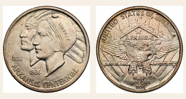 1936 50C Arkansas NGC obverse and reverse identification pair