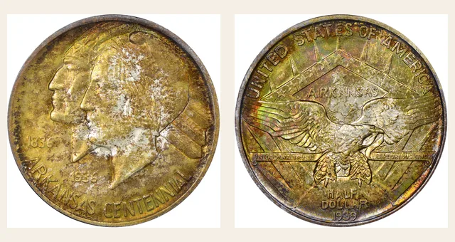 1939 50C Arkansas NGC obverse and reverse identification pair