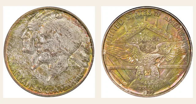 1939-D 50C Arkansas NGC obverse and reverse identification pair