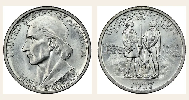 1937 50C Boone NGC obverse and reverse identification pair