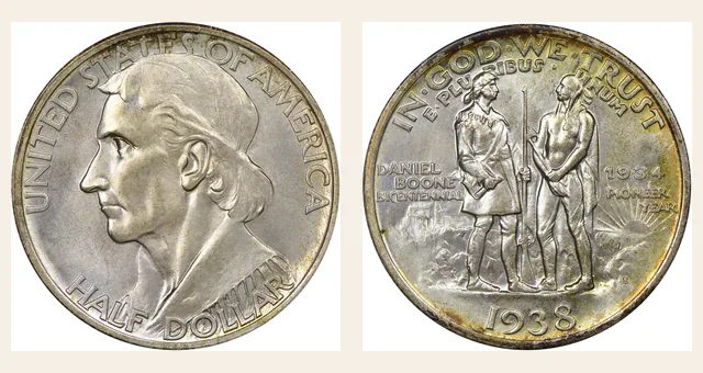 1938-S 50C Boone NGC obverse and reverse identification pair