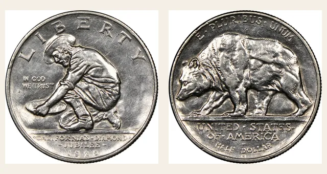 1925-S 50C California NGC obverse and reverse identification pair
