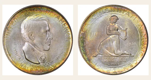 1936-D 50C Cincinnati NGC obverse and reverse identification pair