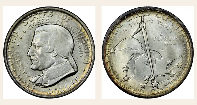 1936 50C Cleveland NGC obverse and reverse identification pair