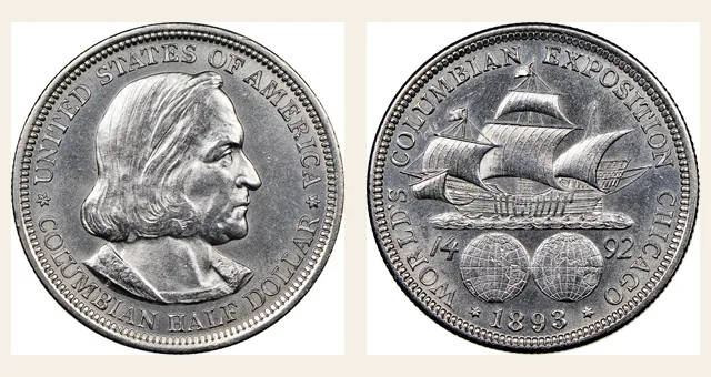 1893 50C Columbian NGC obverse and reverse identification pair