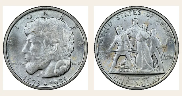 1936 50C Elgin NGC obverse and reverse identification pair