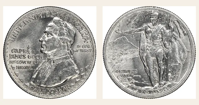 1928 50C Hawaiian NGC obverse and reverse identification pair
