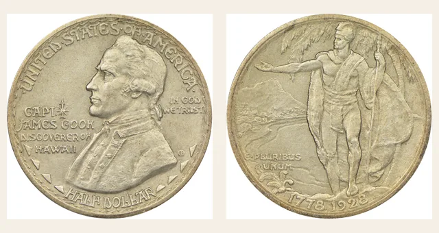 1928 Hawaii 50C PF NGC obverse and reverse identification pair