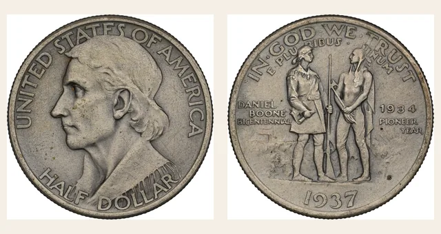 1937 S Boone 50C PF NGC obverse and reverse identification pair